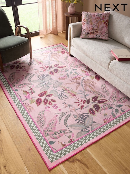 Washable Exotic Monkey Floral Rug (AA5442) | €33 - €165