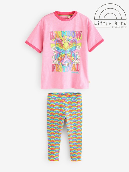 Little Bird by Jools Oliver Pink Rainbow T-shirt and Leggings Set (AA5458) | $34 - $48