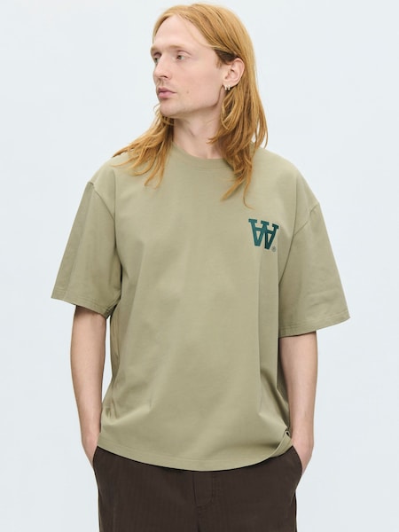 Brown - Regular Double A By Wood Wood Liam T-shirt