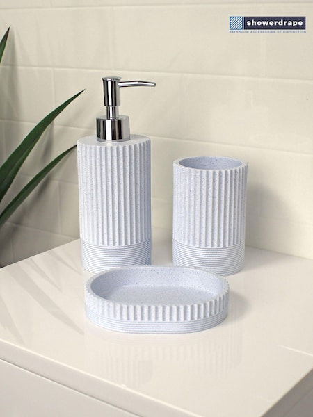 Showerdrape Light Blue Tranquil Set of 3 Bathroom Accessory Set (AA5846) | €37