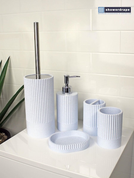 Showerdrape Light Blue Tranquil Set of 5 Bathroom Accessory Set (AA5848) | EGP3,960