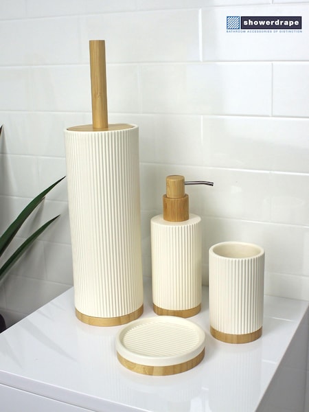 Showerdrape Cream Bondi Set of 4 Bathroom Accessory Set (AA5855) | €115