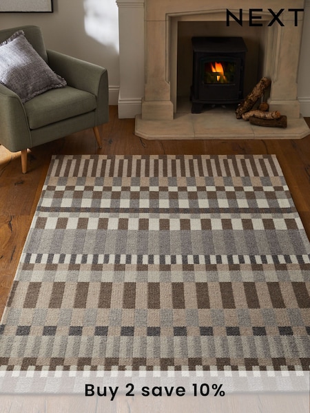 Greige Arden Blocks Rug (AA5927) | €86 - €291