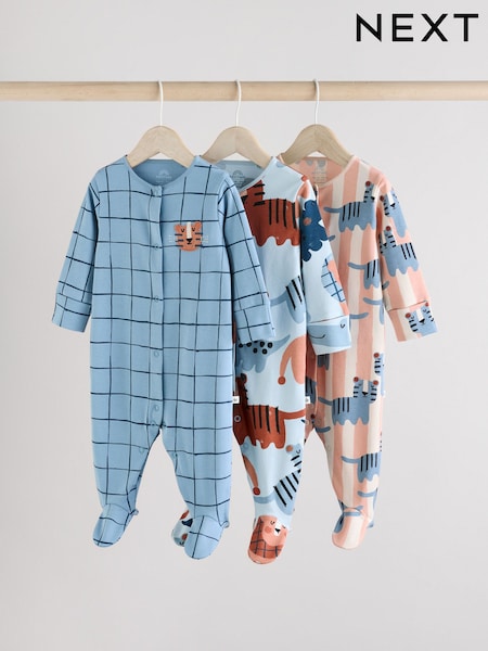 Marineblau - Baby Sleepsuits 3 Pack (0mths-3yrs) (AA5962) | 28 € - 31 €