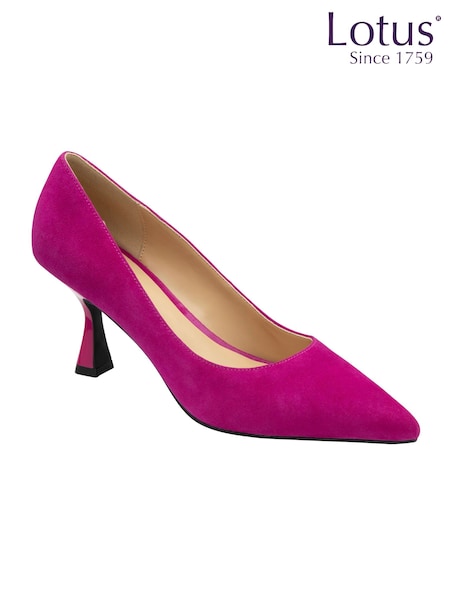 Lotus Pink Kitten Heel Court Shoes (AA6020) | AED160