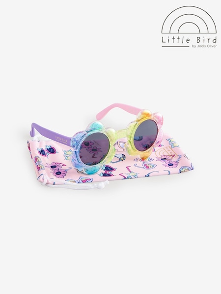Little Bird by Jools Oliver Pastel Rainbow Glitter Heart Sunglasses (AA6022) | 60 LEI