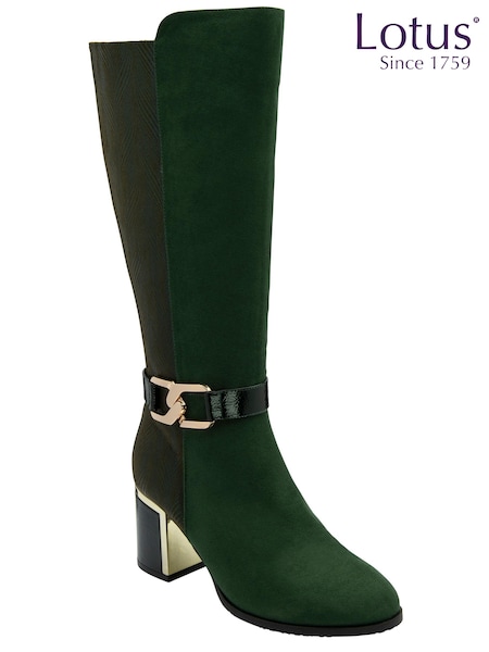 Lotus Heeled Knee High Boots (AA6044) | €99