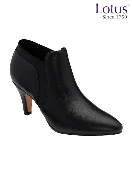 Lotus Dark Black Patent Mary Jane Court Shoes (AA6078) | $114