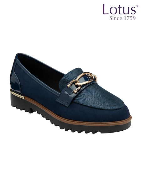 Lotus Blue Cleated Sole Loafers (AA6091) | €73