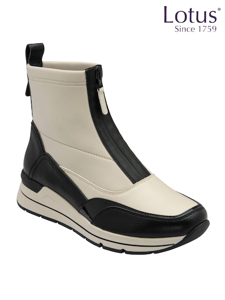Lotus Natural Zip-Up Ankle Boots (AA6109) | ₪302