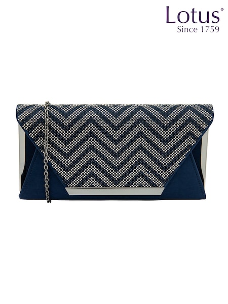 Lotus Blue Clutch Bag with Chain (AA6110) | €69