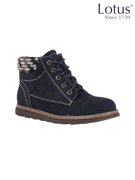 Lotus Blue Zip-Up Ankle Boots (AA6118) | €69