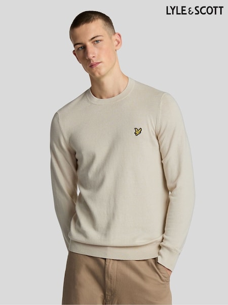Lyle & Scott Natural Cotton Merino Crew Neck Jumper (AA6240) | €89