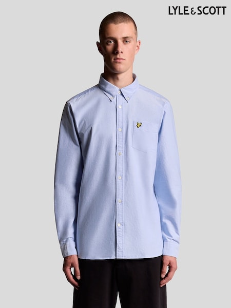 Lyle & Scott Blue Dark Cotton Oxford Shirt (AA6273) | €83