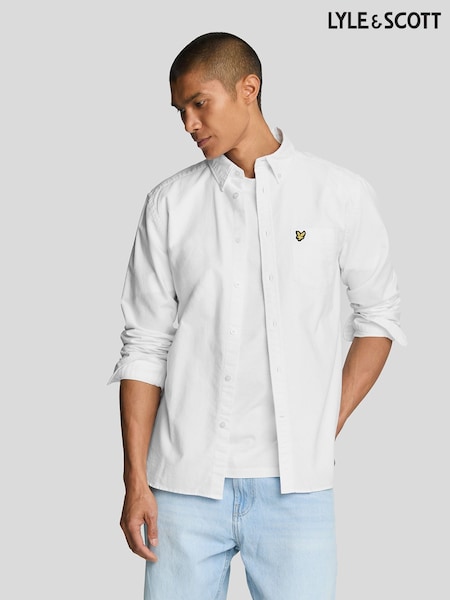 Lyle & Scott White Off Cotton Oxford Shirt (AA6275) | €83