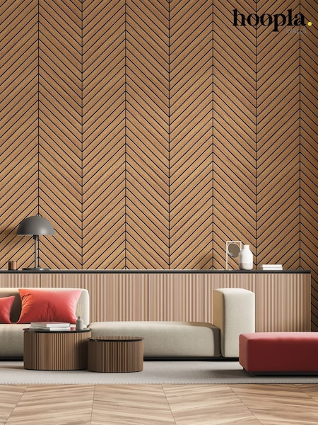 Hoopla Walls Chevron Slat Wallpaper
