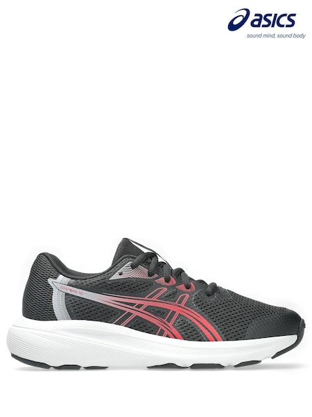 Black/Red - Asics Contend 10 Kids And Junior Trainers