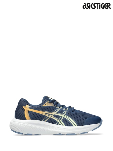 Blue/Orange - Asics Contend 10 Kids And Junior Trainers