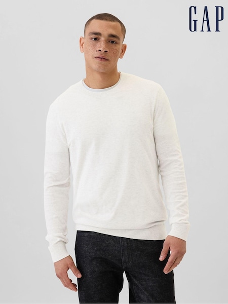 Gap Cream Cotton Knit Crew Neck Jumper (AA6341) | €39