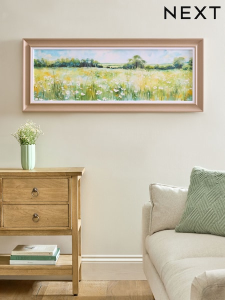 Yellow Spring Meadow Landscape Wall Art (AA6411) | OMR33