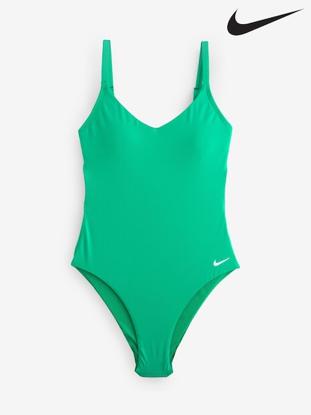 Nike Green V-Neck One Piece Swimsuit (AA6423) | €51