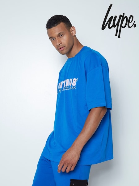 Hype. Blue CONTINU8 Unisex Novelty Boxy T-Shirt (AA6458) | €40