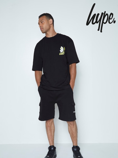 Hype. Continu8 Unisex Don't Pick Flowers Boxy Black T-shirt (AA6472) | ‏151‏₪