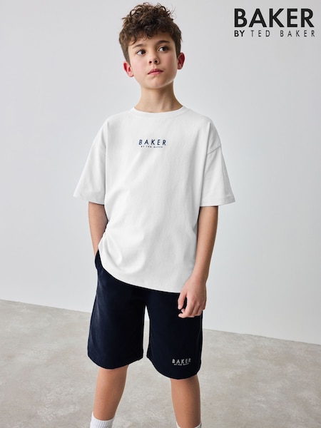Baker by Ted Baker Oversized 100% Cotton T-Shirt And Shorts Set (AA6566) | AED167 - AED203