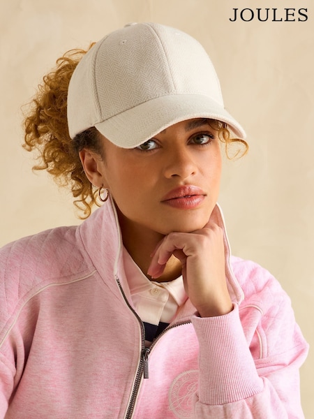 Joules Daley Oatmeal Herringbone Cap (AA6570) | €34