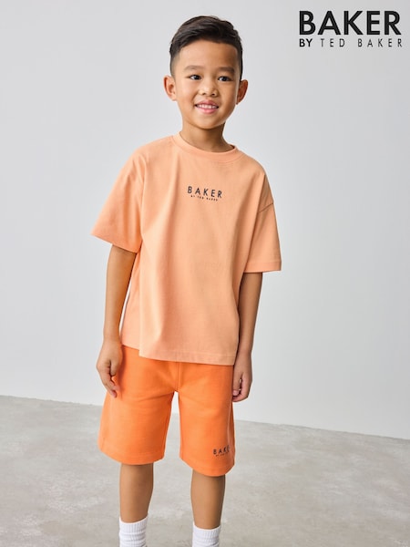 Baker by Ted Baker Oversized 100% Cotton T-Shirt And Shorts Set (AA6575) | 1,682 UAH - 2,043 UAH