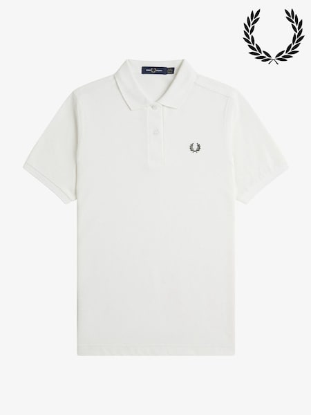 Valkoinen - Fred Perry Twin Tipped Polo Shirt (AA6632) | €118