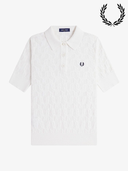 Fred Perry Textured Open-knit Polo Shirt (AA6636) | €158