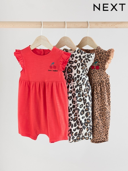 Červená - Baby Printed Rompers 3 Pack (AA6651) | €26 - €32