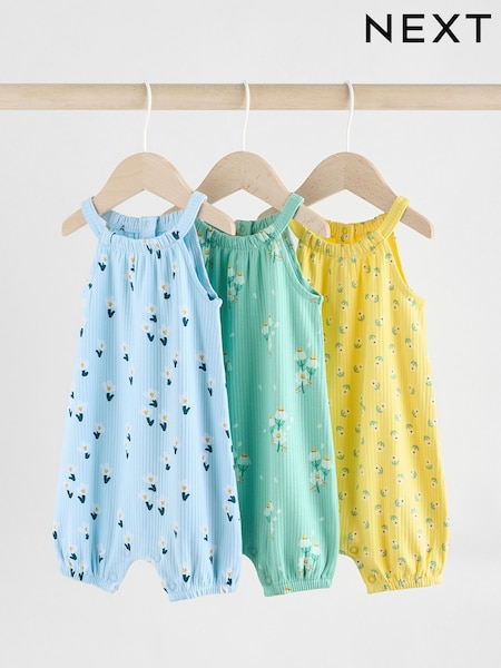 Floral multicolor - Baby Strappy Rompers 3 Pack (AA6657) | 25 € - 30 €
