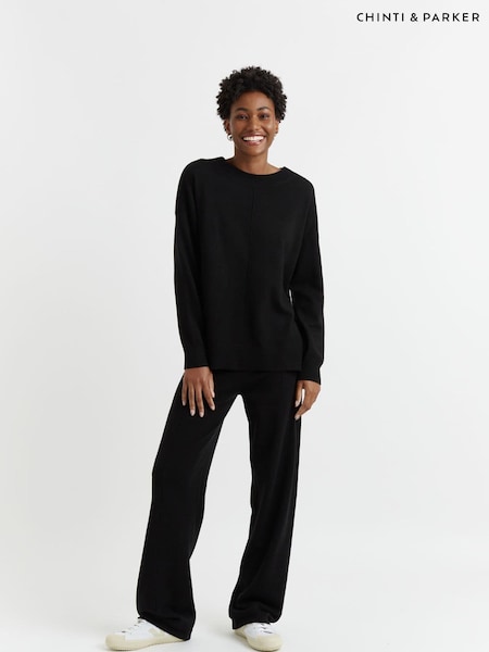 Chinti & Parker Wide Leg Track Black Joggers (AA6799) | ‏276 د.إ.‏