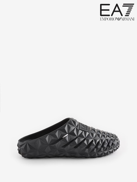 Emporio Armani EA7 Textured Prisma Black Sliders (AA6806) | R$ 690