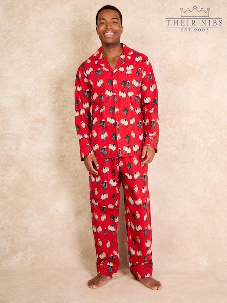 Their Nibs Counting Sheep 100% Cotton Traditional Long Pyjamas (AA6845) | 175 LEI