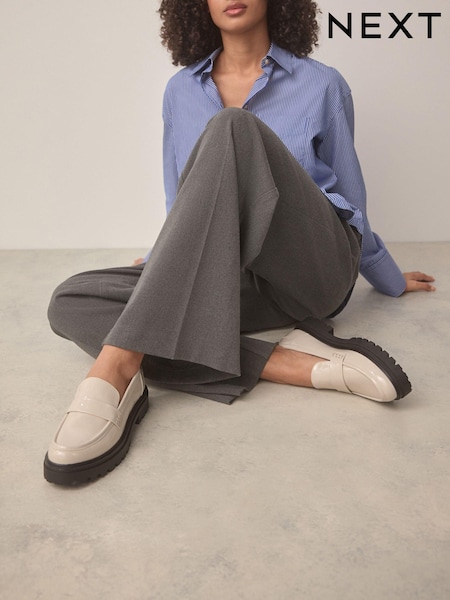 Bone Standard/Wide Fit Forever Comfort® Chunky Loafers (AA6851) | ₪120