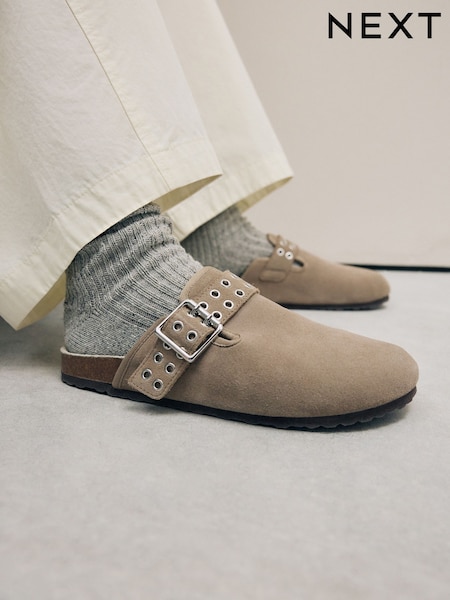 Tummanruskea ruskea - Forever Comfort® Leather Footbed Clogs (AA6866) | €58