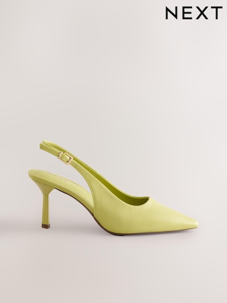 أخضر ليموني - Forever Comfort® Point Toe Sling Back Heels (AA6914) | ‏143 د.إ.‏