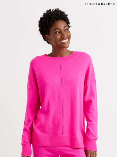 Chinti & Parker Pink Wide Slouchy Jumper (AA6966) | AED276