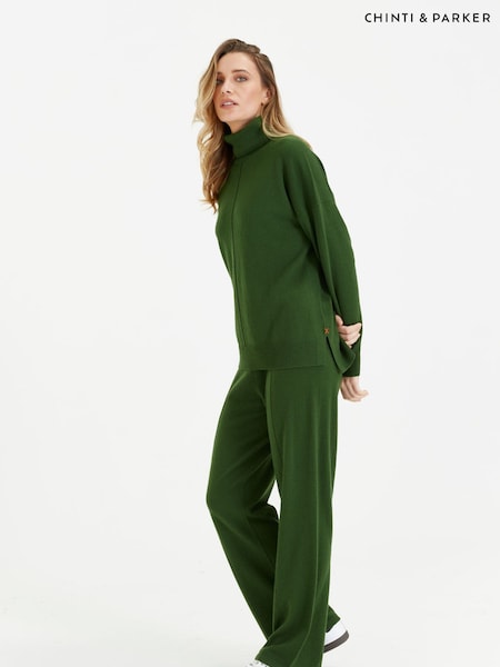 Chinti & Parker Green Relaxed Roll Neck Sweater (AA6968) | €150