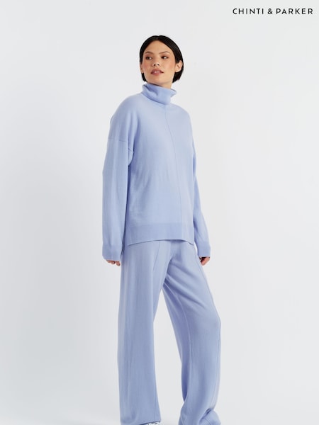 Chinti & Parker Blue Relaxed Roll Neck Sweater (AA6971) | €150