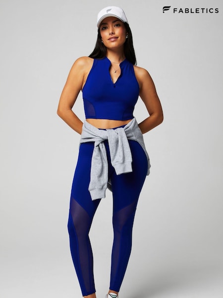 Fabletics Blue Define Power Hold HW Heatwave Leggings (AA6994) | AED305