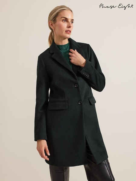 Phase Eight Green Lydia Wool Coat (AA7001) | €152