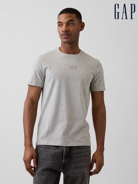 Light Grey - Regular Gap Everyday Soft Mini Logo T-shirt