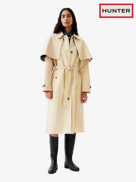 Hunter Natural Keltie Cape Trench Coat (AA7119) | €255