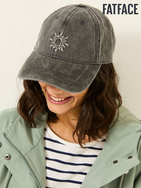 FatFace Grey Embroidered Sun 100% Cotton Cap (AA7132) | €25