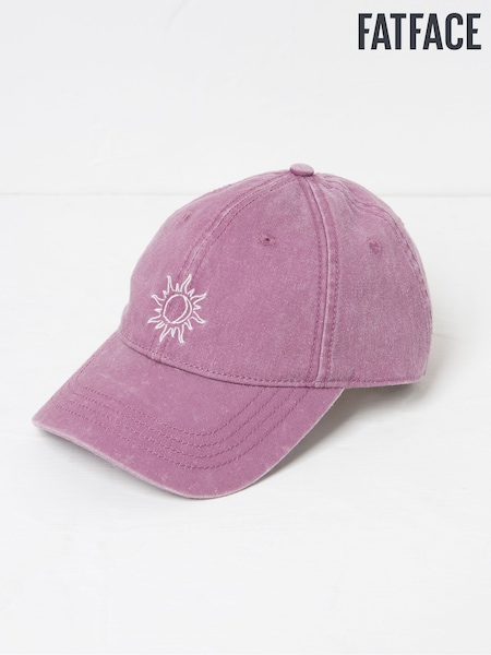 FatFace Purple Embroidered Sun 100% Cotton Cap (AA7146) | €25