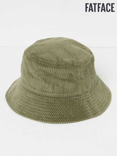 FatFace Green 100% Cotton Cord Bucket Hat (AA7153) | €32